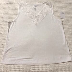 Ladies White Tank shirt
